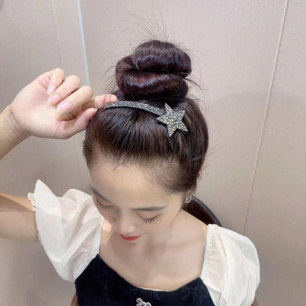 Acrylic Invisible Extra Hair Holder Teeth Extra Hair Holder Rhinestone Star Hair Comb  Daily