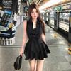 Pure Desire Style Black Hot Girl Bow Lace Sleeveless Dress Women's 2026 Waist Slim Skirt