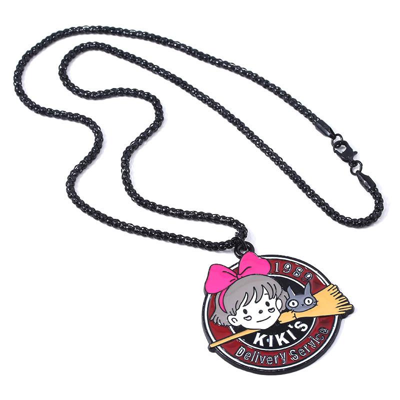 Kiki's Delivery Service Necklace With Alloy Charm And Black Cat Pendant For Anime Themed Accessories