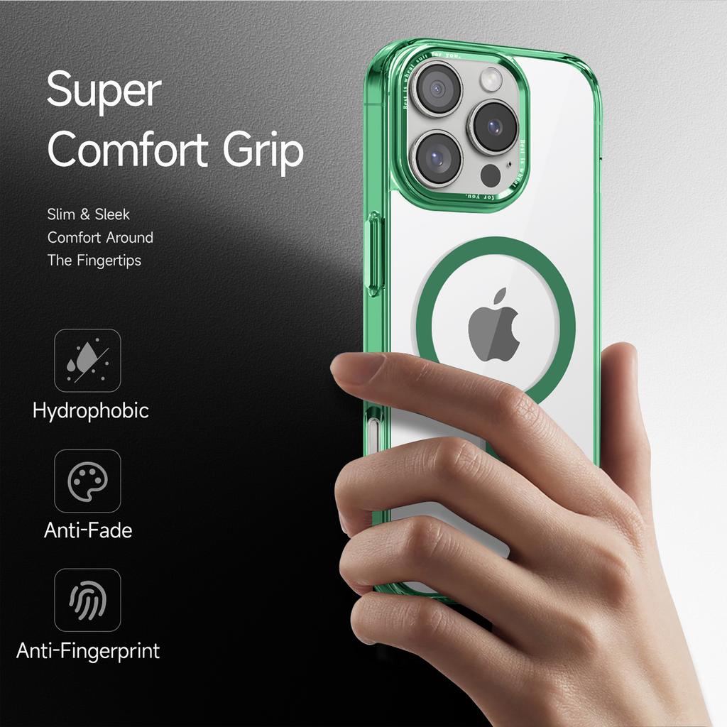 For iPhone 16 Pro Case Compatible with MagSafe TPU+PC Transparent Phone Cover