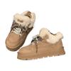 Fur Flats Ankle Women Snow Boots Platform Suede Plush Cotton Shoes Woman Winter Casual Sneakers 2025 Trend Warm Zapatos Mujer