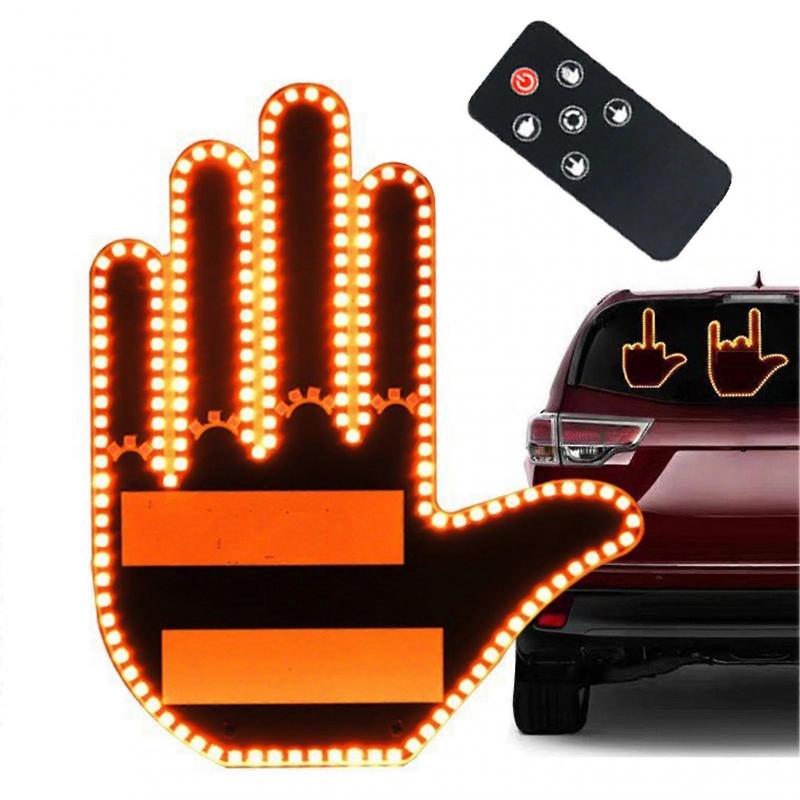 Auto Gesture Zadní světlo LED s dálkovým ovládáním Snadná instalace Signalizace zadního okna Bateriový světelný paprsek do auta Gadget do auta pro zábavu a bezpečnost