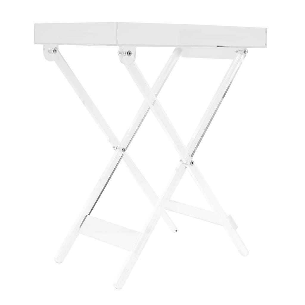 Acrylic Folding Tray Table Clear Acrylic Side End Table Square Coffee Table Beautiful Appearance, Foldable, Easy to Move