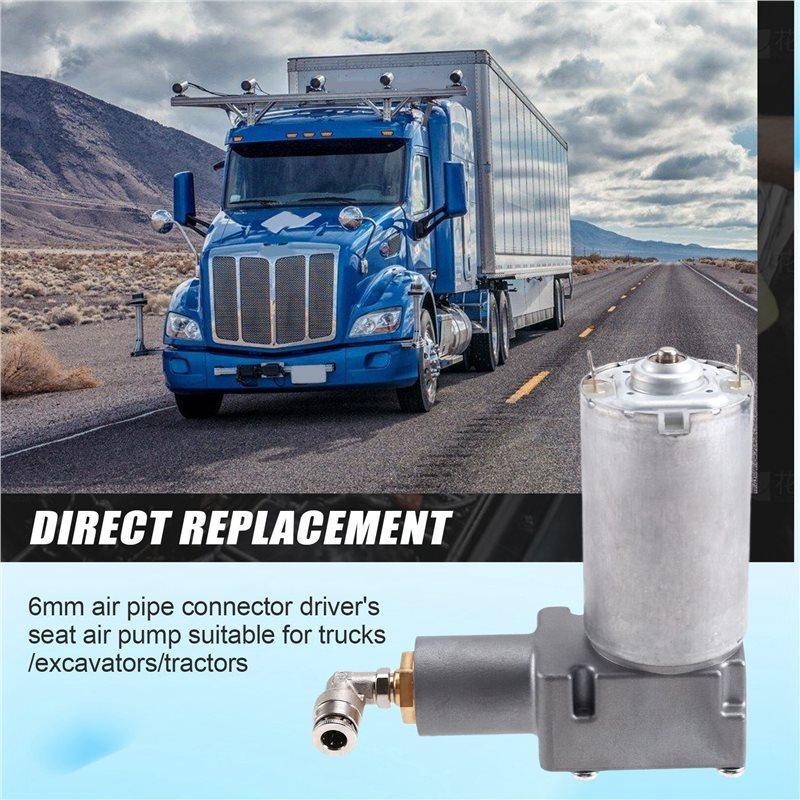 Air Pump 12V Mini Air Compressor 6Mm Air Pipe Connector For Truck Seat For Excavator Tractor