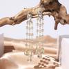 Creative Fashion Tassel Earrings With Crystal Accents For Women Summer Wear