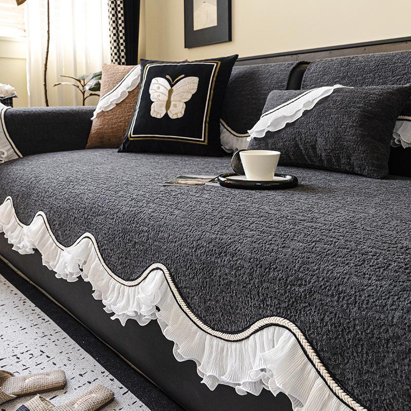 

Irregular special-shaped sofa cushion 2025 new four-season universal light luxury high-end non-slip leather sofa cushion 30 * 50 Waist Pillowcase
