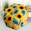 1pc Sunflower Pattern Automatic Open/Close Umbrella Compact Folding Umbrella, All-Season Portable Umbrella for Women/Men F1124016