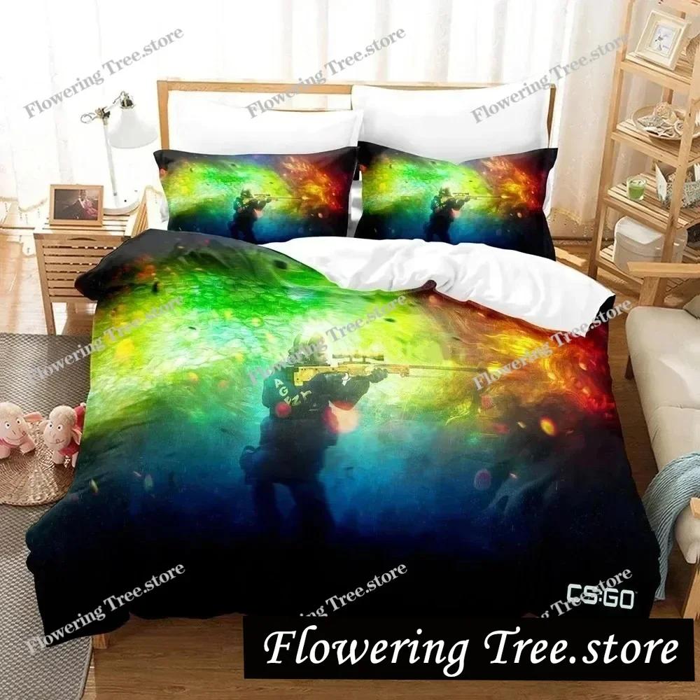 Shooter-Spiel Csgo Bettwäsche-Set Bettbezug Schlafzimmer Deckenbezüge Einzelbett Twin King-Size Bettdeckenbezug Heimtextilien029