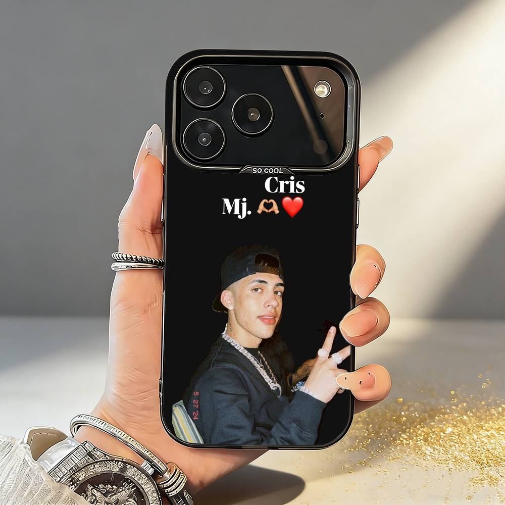 C-Cris MJ Singer Phone Case For iPhone17,16,15,14,13,12,11,Pro,MAX Gray Matte Silicone Black Cover