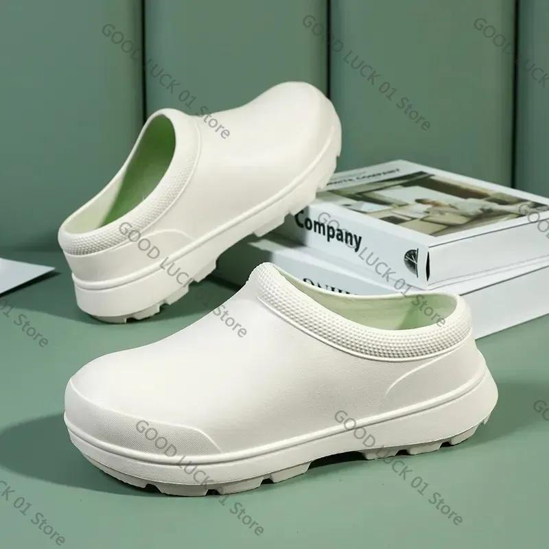 Fashion 2025 Men Women EVA Chef Shoes  Non-slip Waterproof Oil-proof Shoes Comfortable Workers Slippers  Outdoor Fishing Shoes