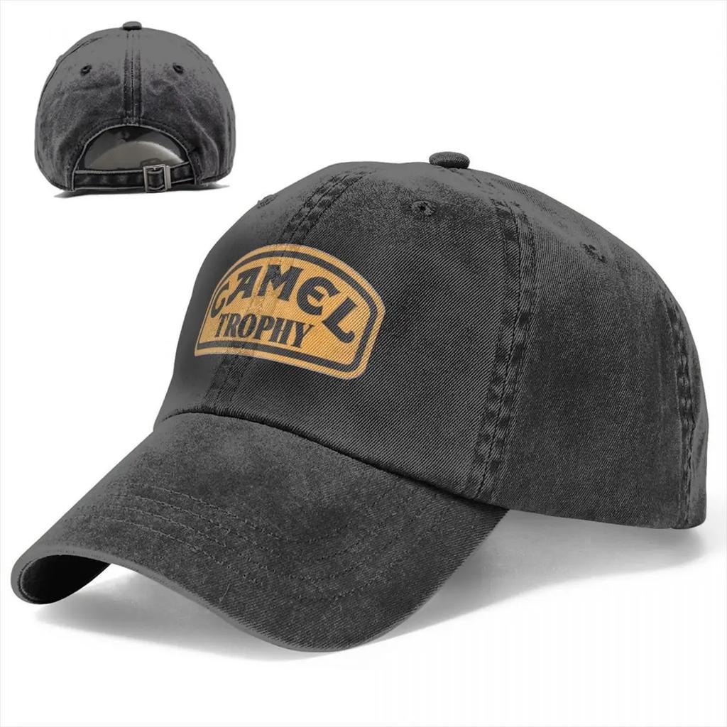 Camel Trophy Klasické Logo Baseballová Čepice Vintage Poškozená Džínová Praná Čepice Outdoorové Cestování Nestrukturovaná Měkká Čepice Klobouk