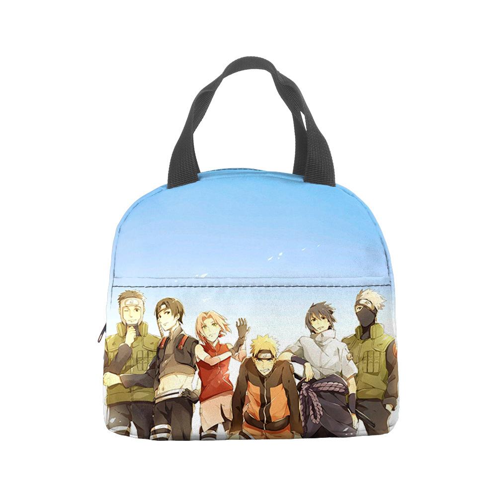 Naruto Lunch Bag, Student With Rice Insulation Bag, Large Capacity Portable Lunch Insulation Bag, Bento Bag, Outdoor Bag.