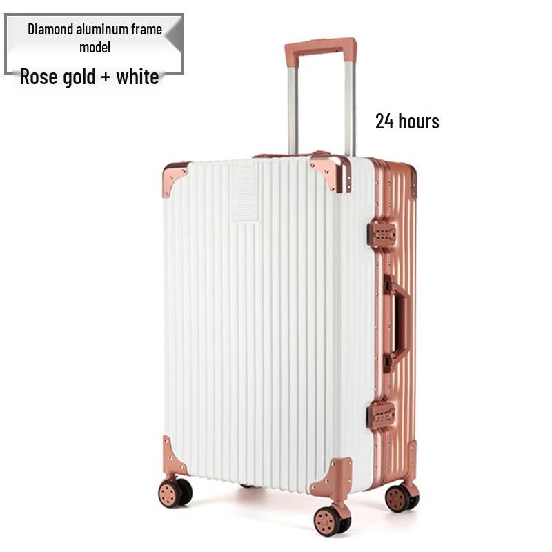 OEING Retro Aluminum Frame Lightweight Luggage 24 inch