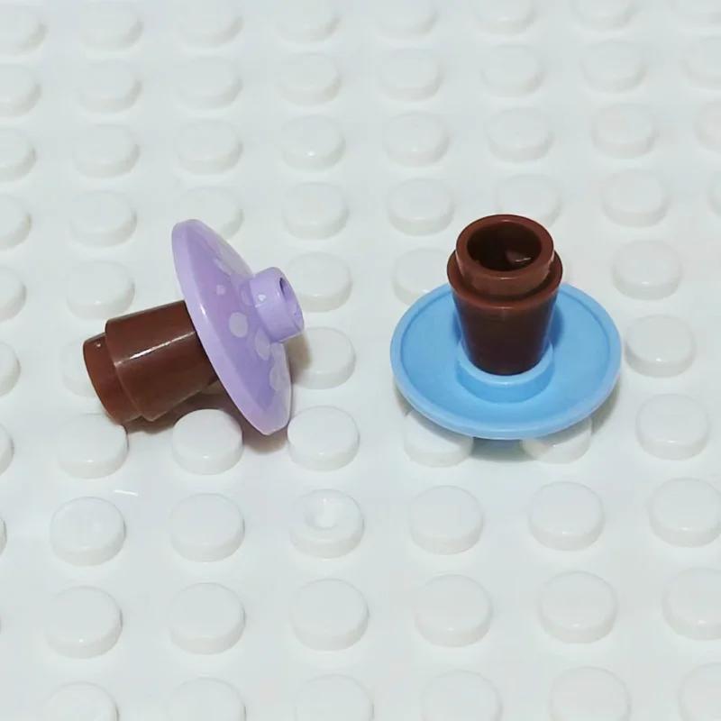 Non-Toxic 30Pcs Colored Mushrooms Small Building Block Flower Stem Plant Landscape Farm Ornament Compatible With Lego Garden 12992 4740