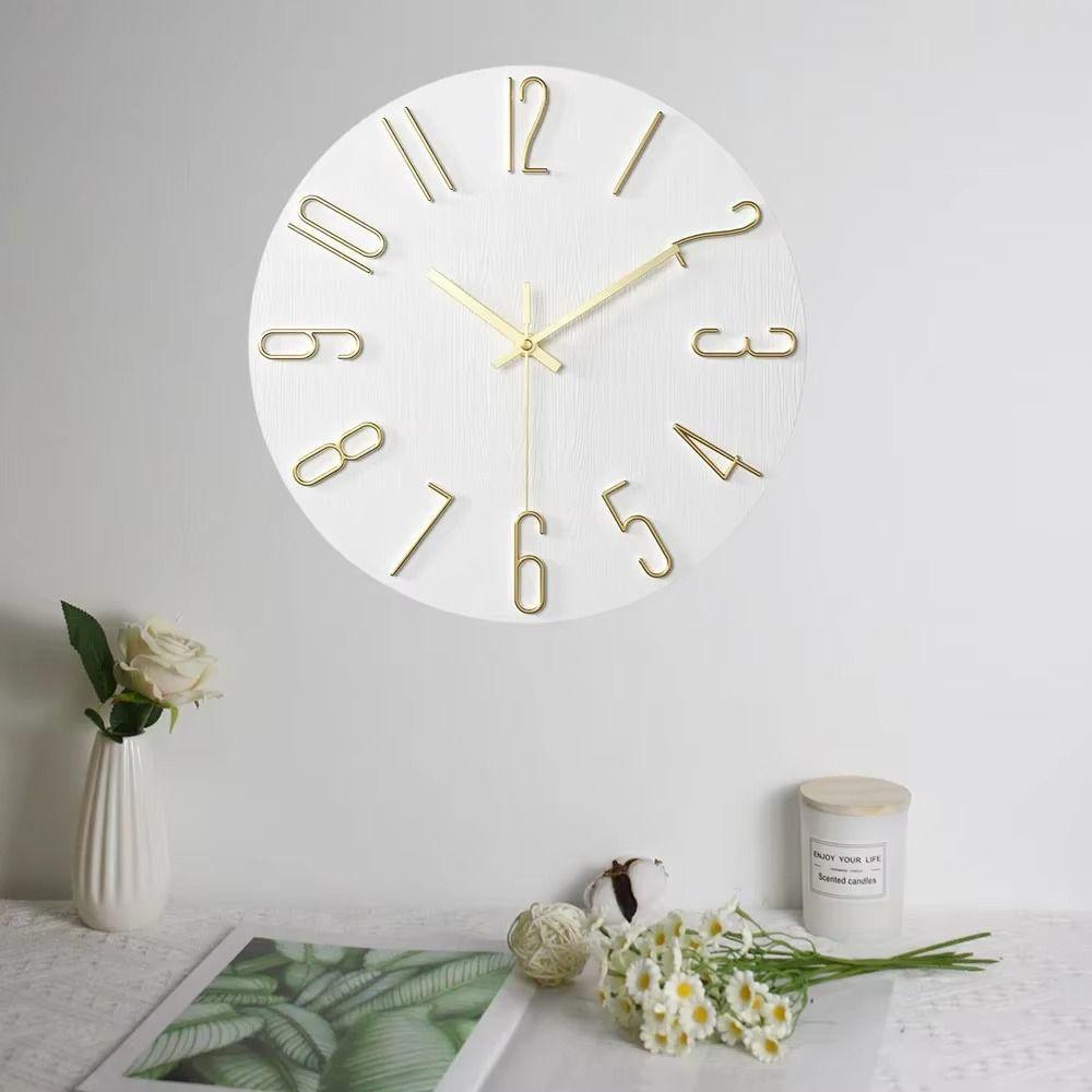 Silent Wall Hanging Clock 12inch Scale Clock Simple Decorative Wall Clock  Living Room