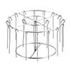 Stainless Steel Vertical Grill Rack Detachable String Grill Vertical Barbecue Skewer Bracket 11 Skewer Holder Barbecue Rack