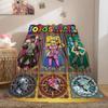 JOJO Bright 2D Print Flannel Blanket, Anime Theme for Bed Couch, Soft Travel Picnic Throw Blanket_LIAN