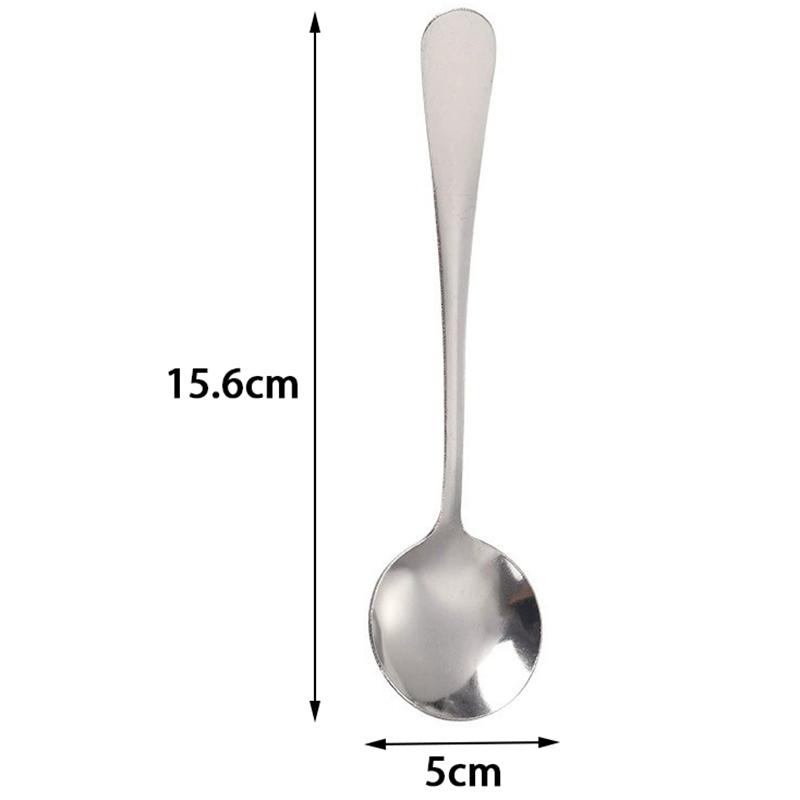 Edelstahllöffel, Eislöffel, Kaffeelöffel mit langem Griff, Rührlöffel, Essgeschirr, Küchenutensilien