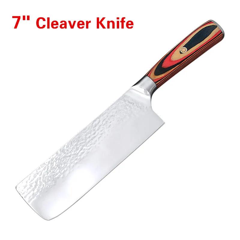 5Cr15 Stainless Steel Cleaver Knife Hand Forged Kitchen Knives Wood Handle Chopping Vegetables Slicing Meat Chef Cleaver Knife