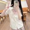 Japanese Milky White JK Shirt: Sweet, Versatile, Loose-Fit Long or Short Sleeve for Women’s Academy Style