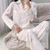 Women's Autumn/Winter Ice Silk Cartoon Pajamas, Korean-Style Sweetheart Set - Long Sleeve & Pants