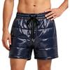 Shorts de Boxeur Rembourrés pour Homme Cordon de Serrage Ceinture Élastique Shorts Rembourrés Poches Latérales Bas Courts Étanche