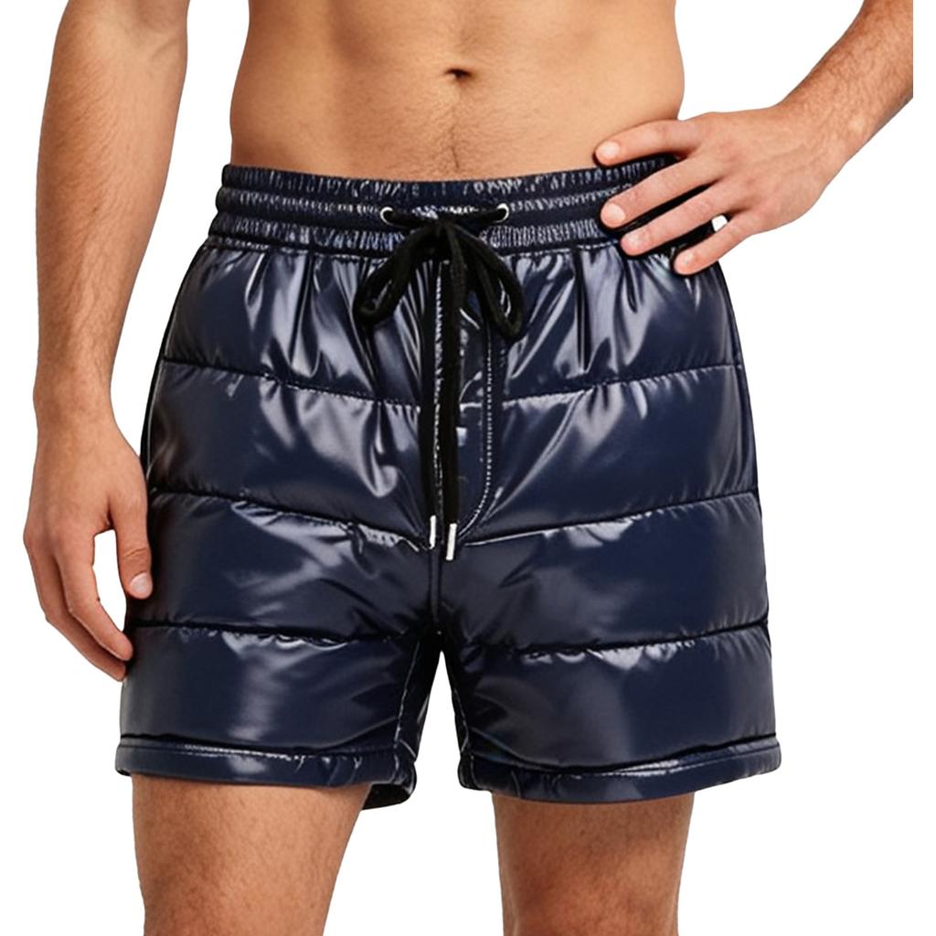 Shorts de Boxeur Rembourrés pour Homme Cordon de Serrage Ceinture Élastique Shorts Rembourrés Poches Latérales Bas Courts Étanche