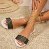 Fashion 2025 Summer New Fashion Flat Open Toe Sandals Women's Cross Strap Sandals for Women Gladiator Beach Sexy Rome Zapatos Mujer