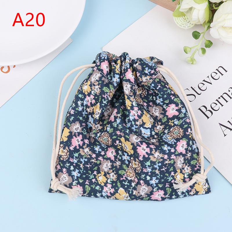 Cute Corduroy Small Lipstick Cosmetic Coin Purse Key Drawstring Storage Bag Women Jewelry Tote Rope Pouch String Bags Organizer