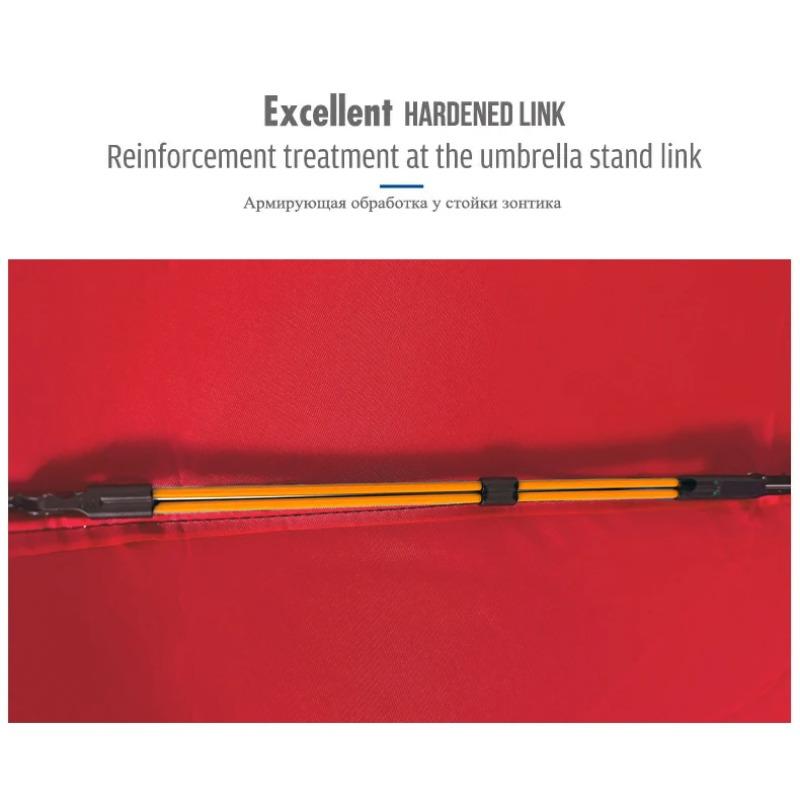 Vergrößerter doppellagiger Regen- und Sonnenschirm für Herren mit Doppelkiel und vollautomatischem Regenschirm