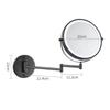 LED Lighted Wall-Mounted Double-Sided Magnifying Makeup Mirror for Bathrooms, Punch-Free Installation