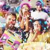 10Pcs 22Inch 4D Rainbow Roller Skate Balloon Boom Box Balloon Disco Foil Balloons 80 90s Retro Themed Birthday Party Decoration