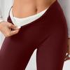 Dámské skinny kalhoty s vysokým pasem a fleecovou podšívkou na zimní sporty, fitness a jógu - Zůstaňte v teple a pohodlí během cvičení