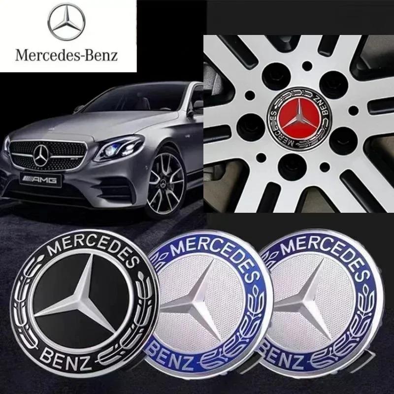 2026 New 4PCS 75mm Metal Emblem Car Wheel Center Hub Cap Cover Badge For Mercedes Benz AMG GLK GLE GLC W203 W206 W220 W205 W211 W212 W201