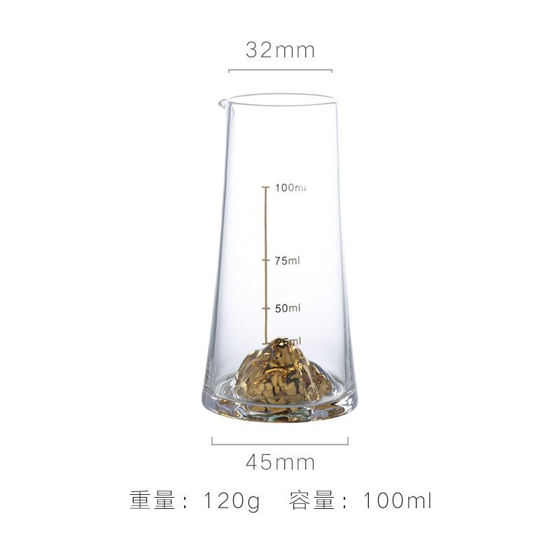 Luxury Crystal Wine Glass Bullet-Shaped Spirits Glasses Home Jinshan Liquor Cups with Creative Dividers for Enhanced Wine