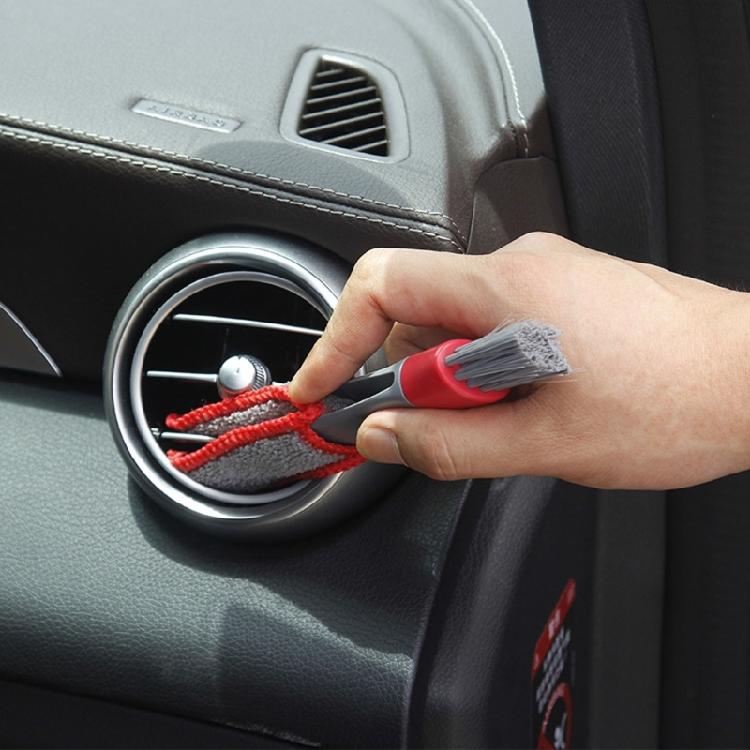 Multiple Functional Auto Vent Brush Super Fine Fiber Bristles Ergonomic Grip For Interior Detailing Compact Storage Solution