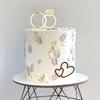 Diamond Rings Acrylic Wedding Cake Decorations Baking Party Gifts Dessert Accessories