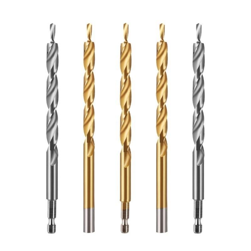 Hex/Round Shank Oblique Hole Locator Drill Bit for Precise Hole in Woodworking Constructed from High Speed Steel Build