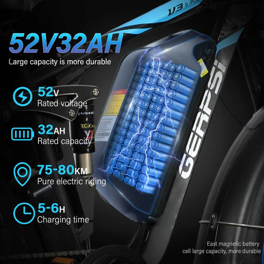 Nové E-kolo Horské elektrické kolo DP2603 3000W Duální motor 52V32AH Baterie Městské dojíždění Elektrické kolo 26 Palců Hydraulická brzda E-kolo Dospělý