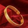 Women's Simple Fashion Lotus Heart Sutra Gold Plated Bracelet