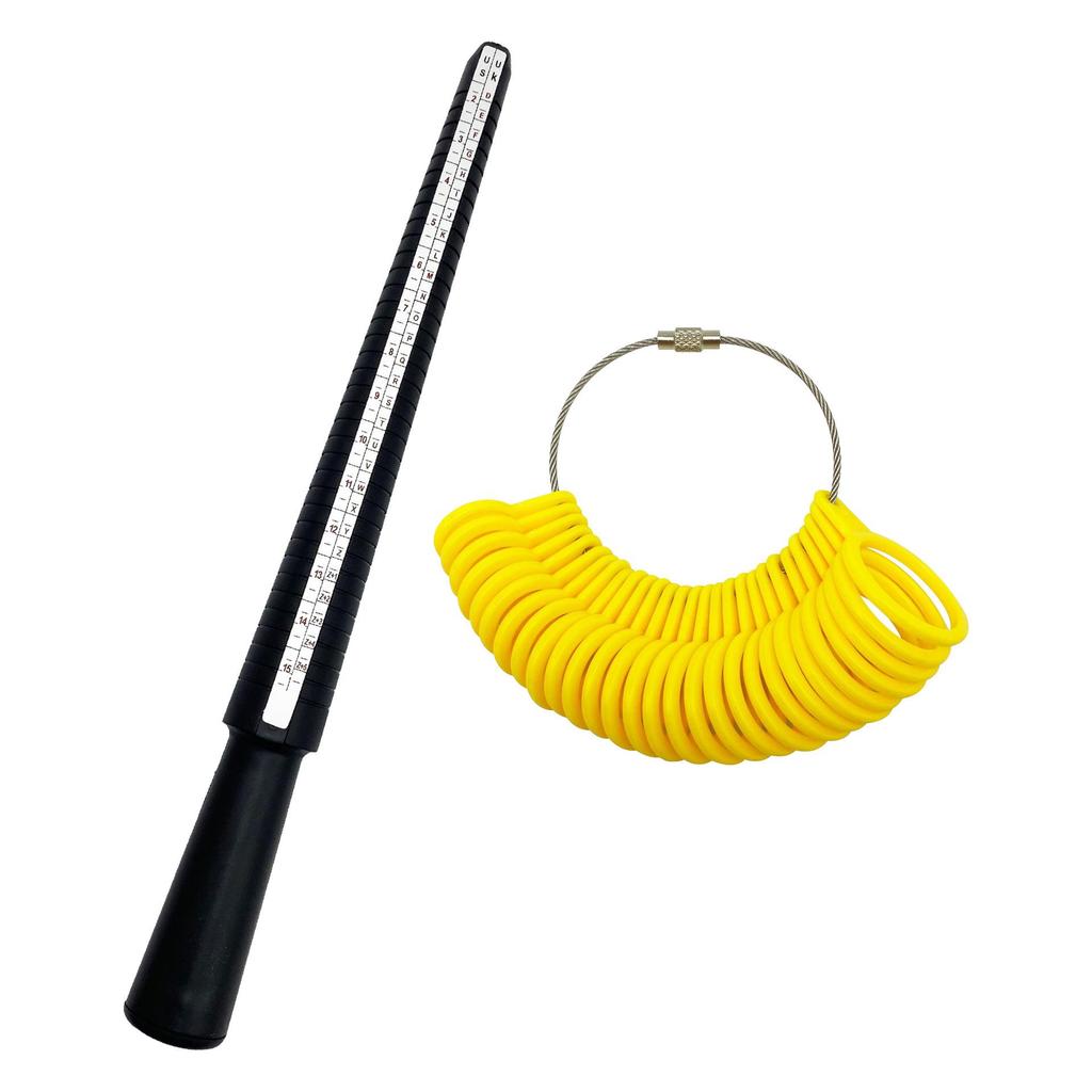 Four-in-One Ring Sizer: Plastic Mandrel Finger Sizing Tool