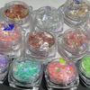 Aurora Opal Pink Ice Flake Iridescent Nail Art Jewelry