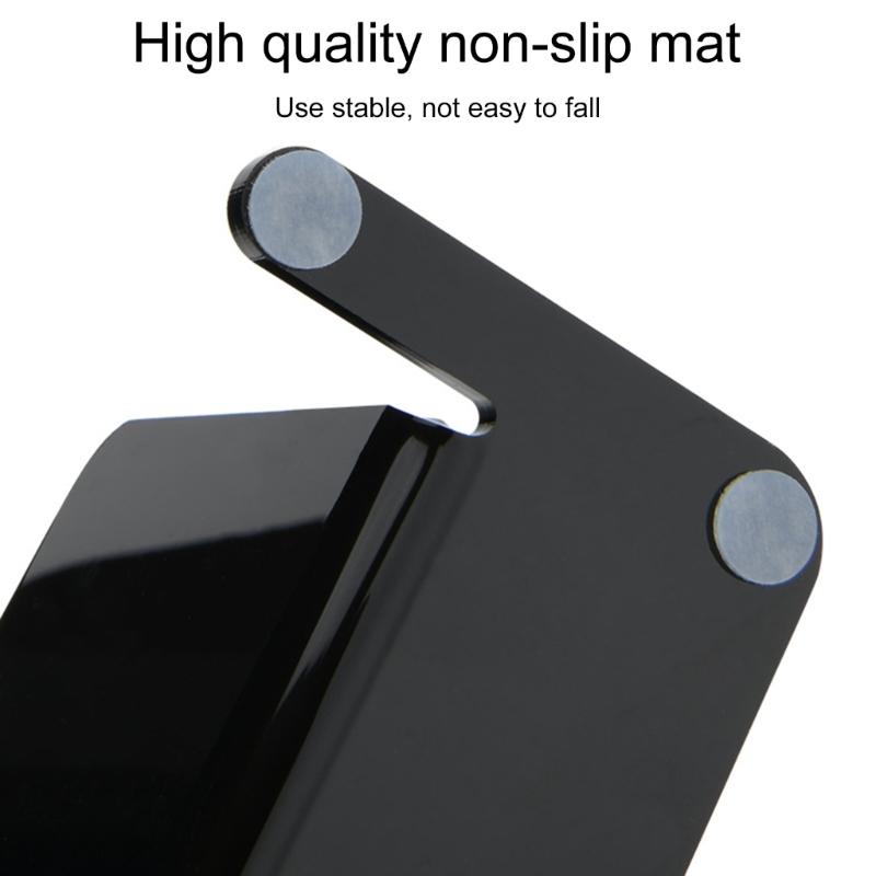 Office and Home Acrylic Desktop Holder Support for Smartphone Earphones, Adjustable Viewing Angle, Slip Resistant Design