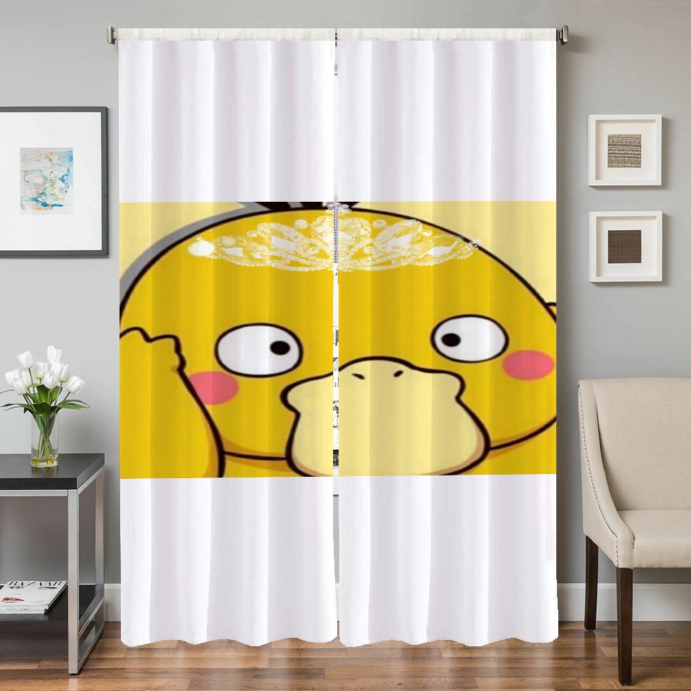 Dom Wnętrze Kuchnia Zasłony do Salonu 2 Części Zaciemniające Zasłony Drzwiowe P-psyduck Przegroda Dekoracja Sypialni