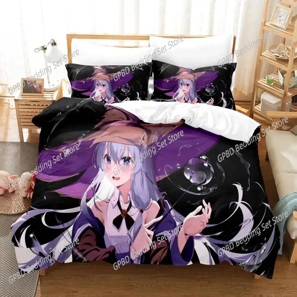 Comforter 3D Print Anime Girl The Journey Of Elaina Bedding Set Bedroom Soft Modern S Comefortable Quilt