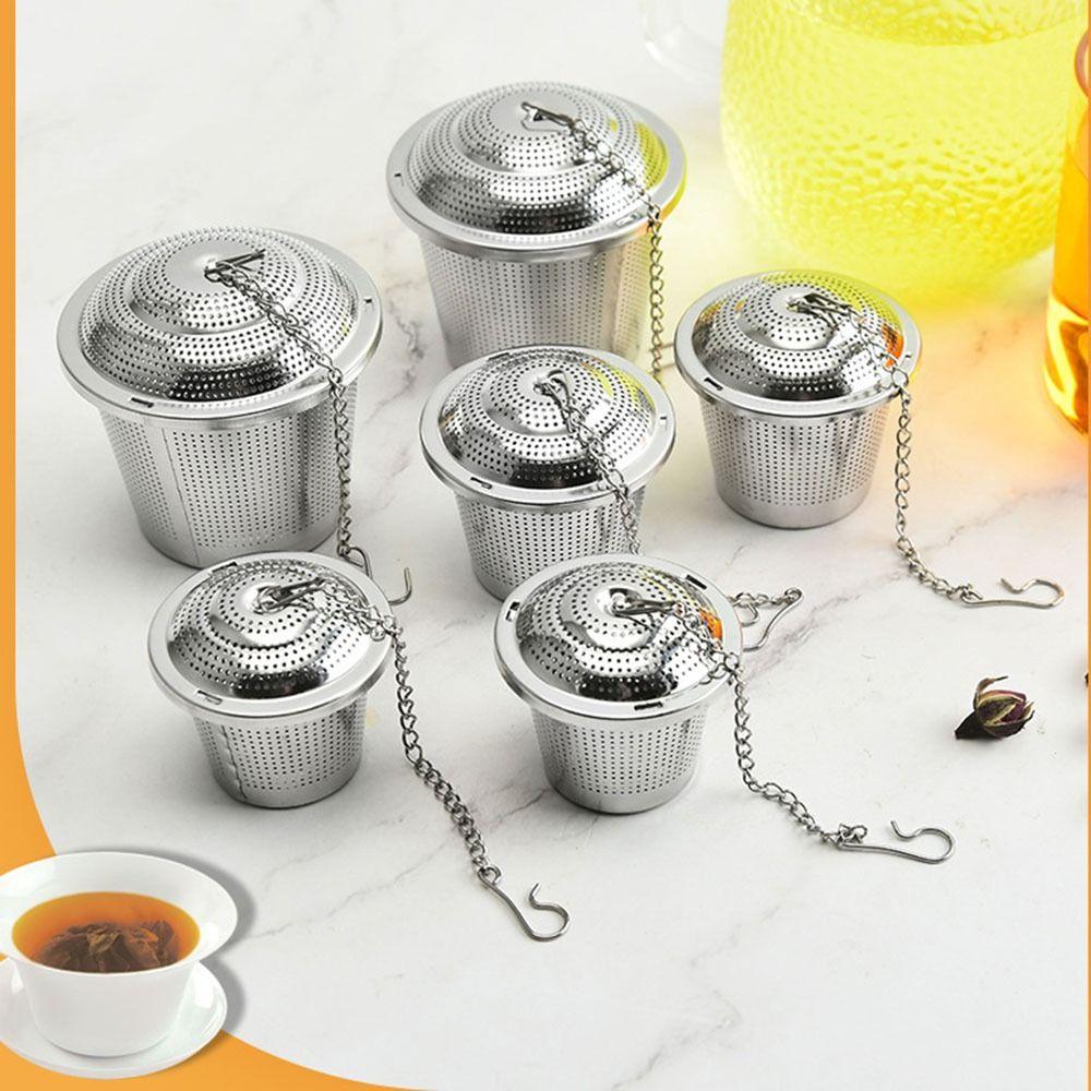 Fine Mesh Stainless Steel Tea Infuser Extended Chain Loose Tea Separation Basket Spices
