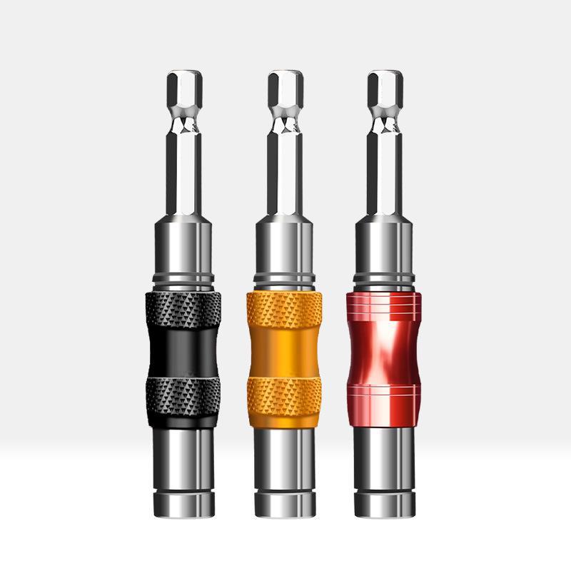 Magnetic Hexagonal Screwdriver Bit Extension Rod with Self-Locking Connecting Sleeve for Electric Drills - Air Screwdriver Conversion Head