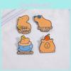 Unique Animal Capybara Enamel Pin Badge Set Featuring Stylish Designs And Colors