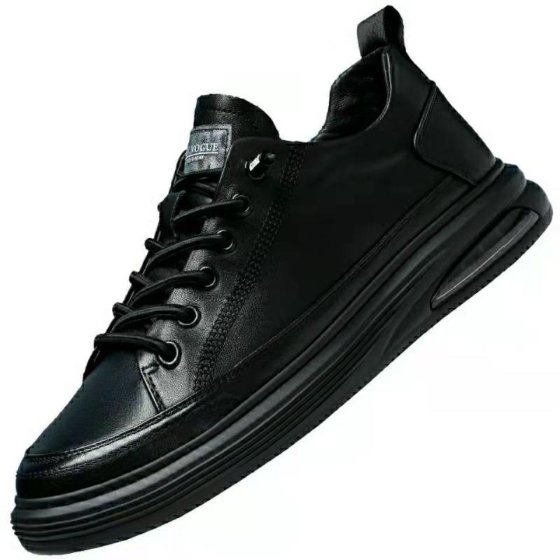 

High-end men s black leather shoes spring breathable men s shoes leather trend versatile sports and leisure shoes 44 чёрный