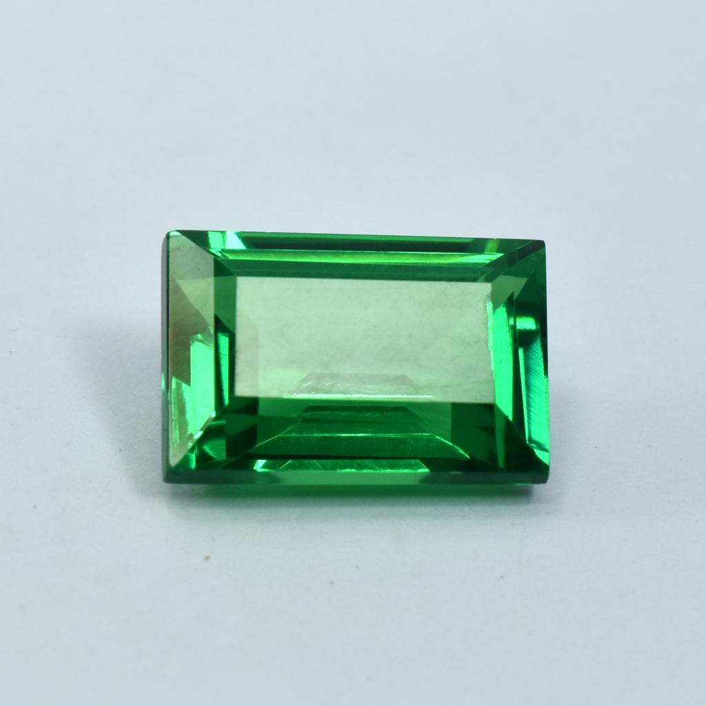 Green Garnet 9.95 Ct Natural Loose Gemstone Extremely Rare Emerald Cut CERTIFIED SU-320